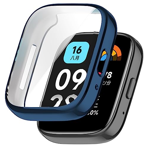 Tyogeephy Case Compatible with Redmi watch 3 active/watch 3/3 Lite, Screen Protector
