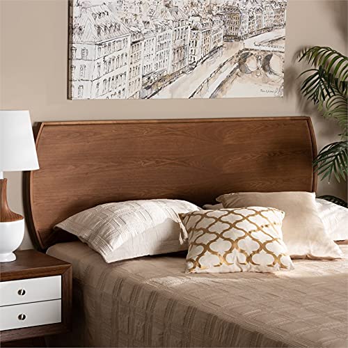 Bowery Hill Walnut Finished Wood Queen Size Headboard #TOP2