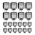 LED Light Pods, 4 inch 126W Square LED Work Light, Spot & Flood Light Off Road Light, Led Fog Light Truck Light Driving Light Boat Light for Truck Pickup SUV ATV UTV Waterproof (20 Pack)