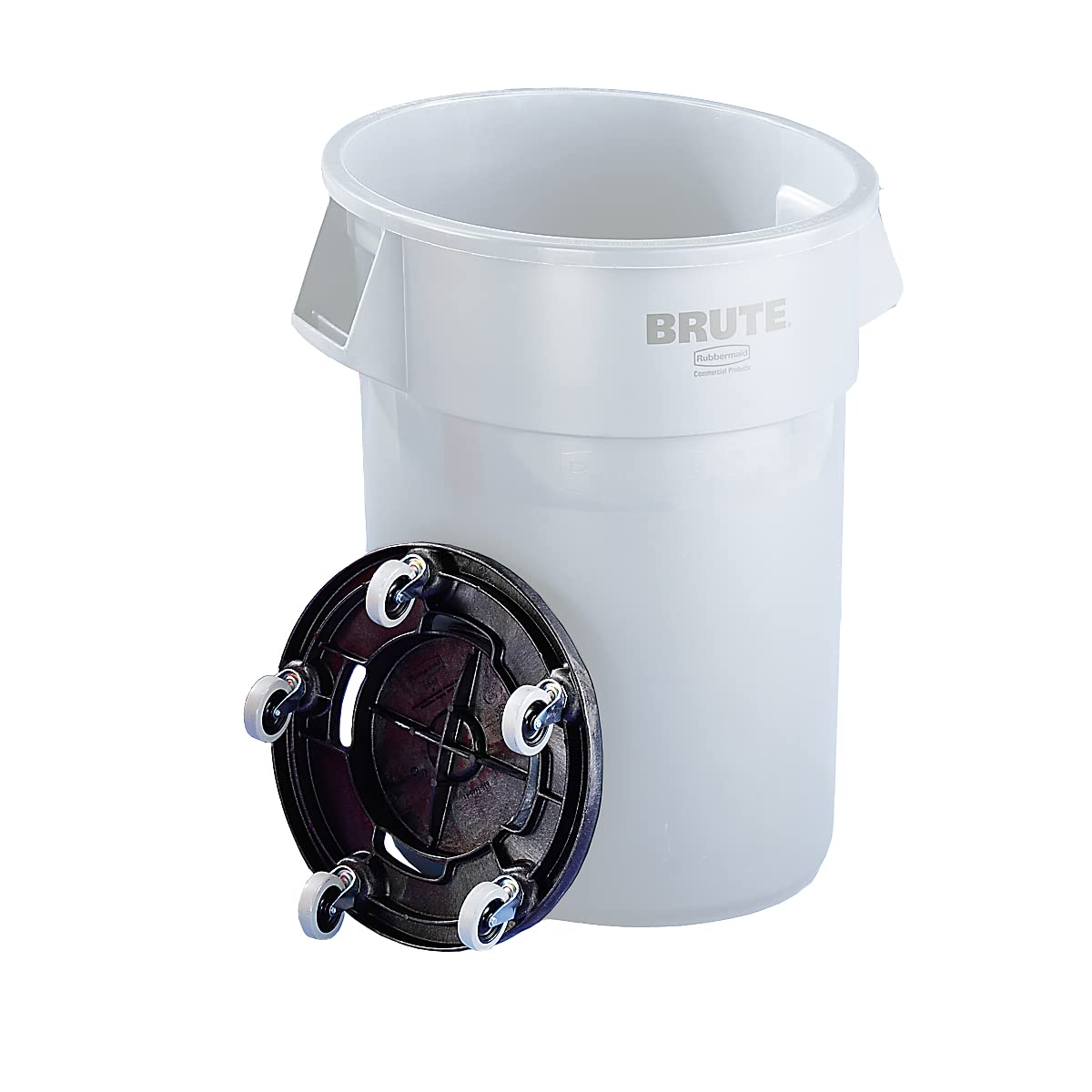 Rubbermaid Commercial Brute Round Twist On/Off Dolly, 250lb Cap, 18dia x 6 5/8h, Black - Includes one Each.-image-21