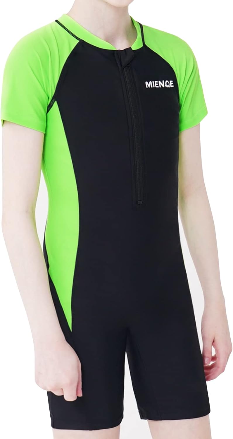MIENOE Boys Swimsuit One Piece Kid Swimsuit Boys Water Sport Short Swimsuit UPF 50+ Sun Protection Bathing Suits