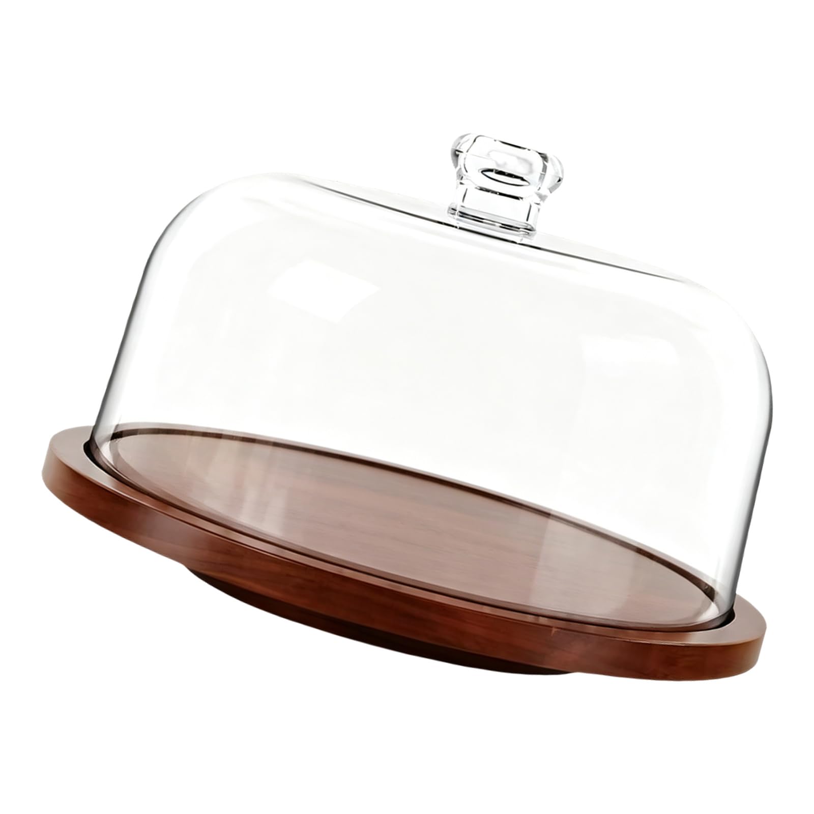 our fave Wooden Cake Turntable with Dome 360 Degree Rotation for Baking and Dessert Presentation Multipurpose Dessert Stand
