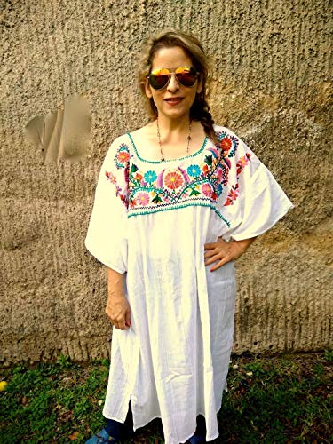Traditional Mexican Dress For Women Plus Size Puebla Mexican Dresses Embroidered #TOP4