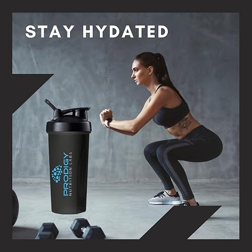 Miniatura 8 de Protein Shaker - Botella grande de 20 onzas, perfecta para suplementos de entrenamiento, proteína en polvo, bebidas deportivas, BCAA'S, reemplazo de