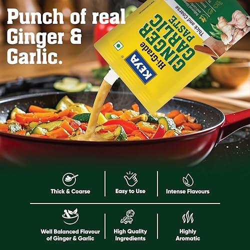Image of Keya Ginger Garlic Paste 200g | Ready-to-Use Cooking Paste in Spout Pouch | Fresh Aroma & Authentic Flavour | Ideal for Indian Curries, Gravies & Marinades