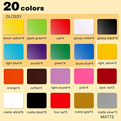 Sghuo 75 Sheets Permanent Vinyl Sheets For Cricut, 12" X 12", Adhesive Vinyl Sheets For Cricut, Cutting Machines, Car Decal, Deco Sticker #TOP2