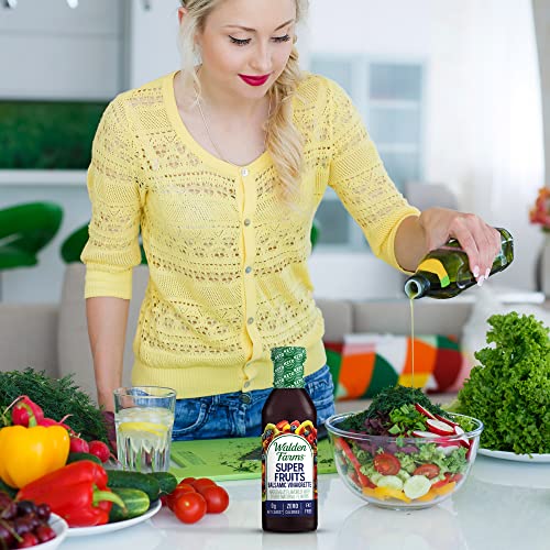 Walden Farms Super Fruits Balsamic Vinaigrette Dressing 12 Oz. Bottle (2 Pack) - Sweet And Tangy, Vegan, Kosher & Keto Friendly, Dairy Free, 0G Net Carbs - Topping For Traditional Salads, Sandwiches And More #TOP7