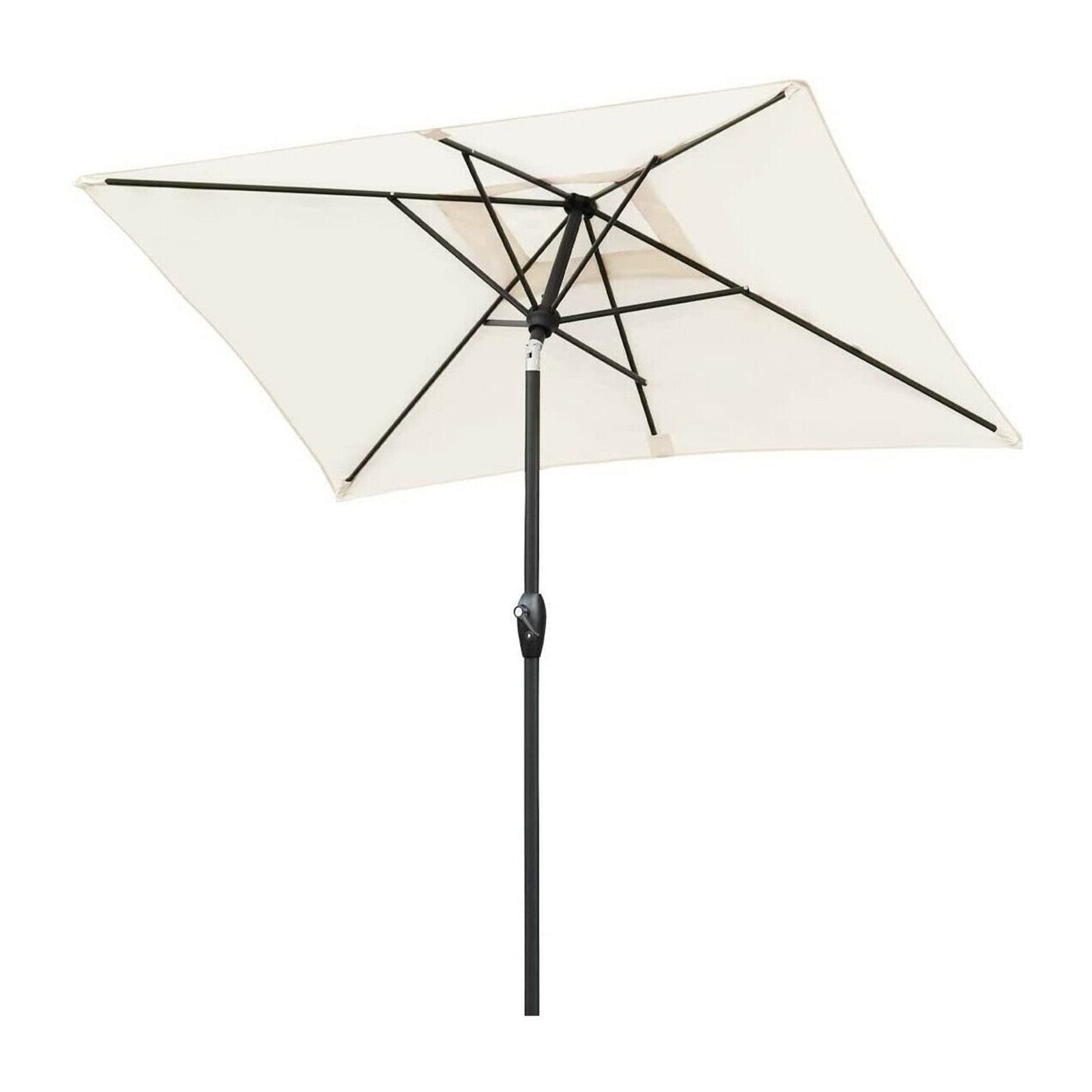 WDSOPK 210x140cm Outdoor Garden Sun Shade Parasol Cream Patio Umbrella