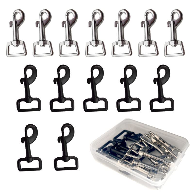 14 Moschettoni Girevoli Con Gancio - Lega Di Zinco, 65mm, Per Cani, Portachiavi, Attività Outdoor - Foto 13