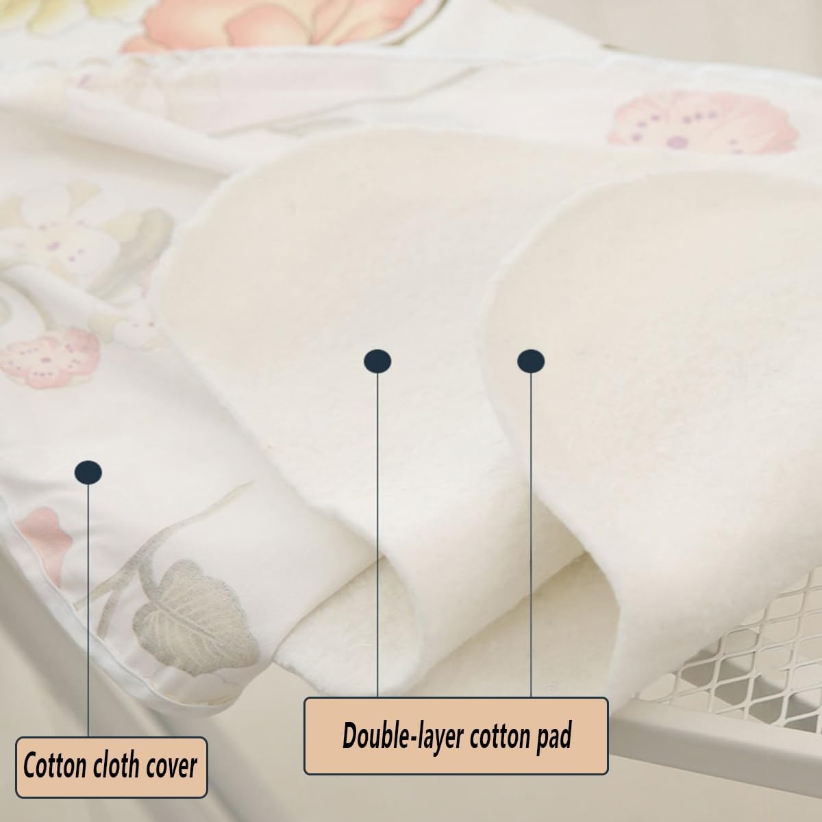 Ironing Board Cover and Pad with 2X Padding, Lightweight Table Top Ironing Board Cover, Multiple Patterns Available