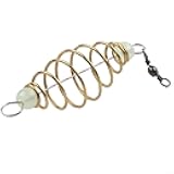 Copper Olive Bait Holder 45x24mm with Luminous Bead Swivel, Spring Nester Rig for Freshwater Tackle Gear, Lightweight Alloy Copper Fishing Weight(A)