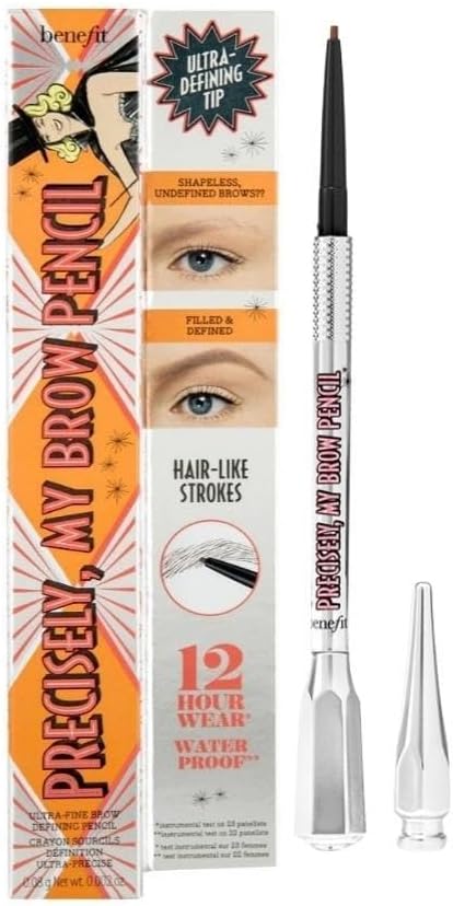 Benefit Precisely My Brow Pencil (Ultra Fine Brow Defining Pencil), 0.002 Oz (#3.75, Warm Med Brown)