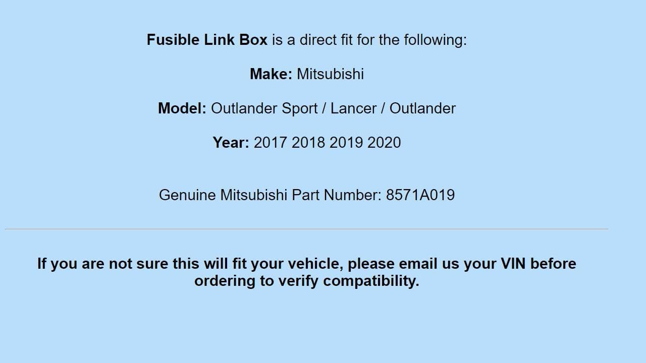 Genuine OEM 2017-2020 For Mitsubishi Outlander Sport Lancer Fusible Link Box 8571A019