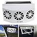 YOMTOVM Solar Power Exhaust Fan, Vehicle Air Purifier Cooling Amplifier Window Fans Ventilator Radiator White
