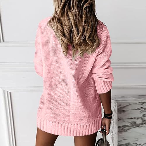 Knit Sweater for Women V Neck Long Sleeve Lightweight Tunic Sweaters - image 2