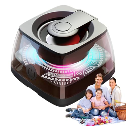 WJnflQN Altavoz magnético, altavoz portátil magnético, altavoz para exteriores - Magnético inalámbrico portátil RGB -Tono ligero - Soporte para teléfono -Reproductor de música para borde interior al