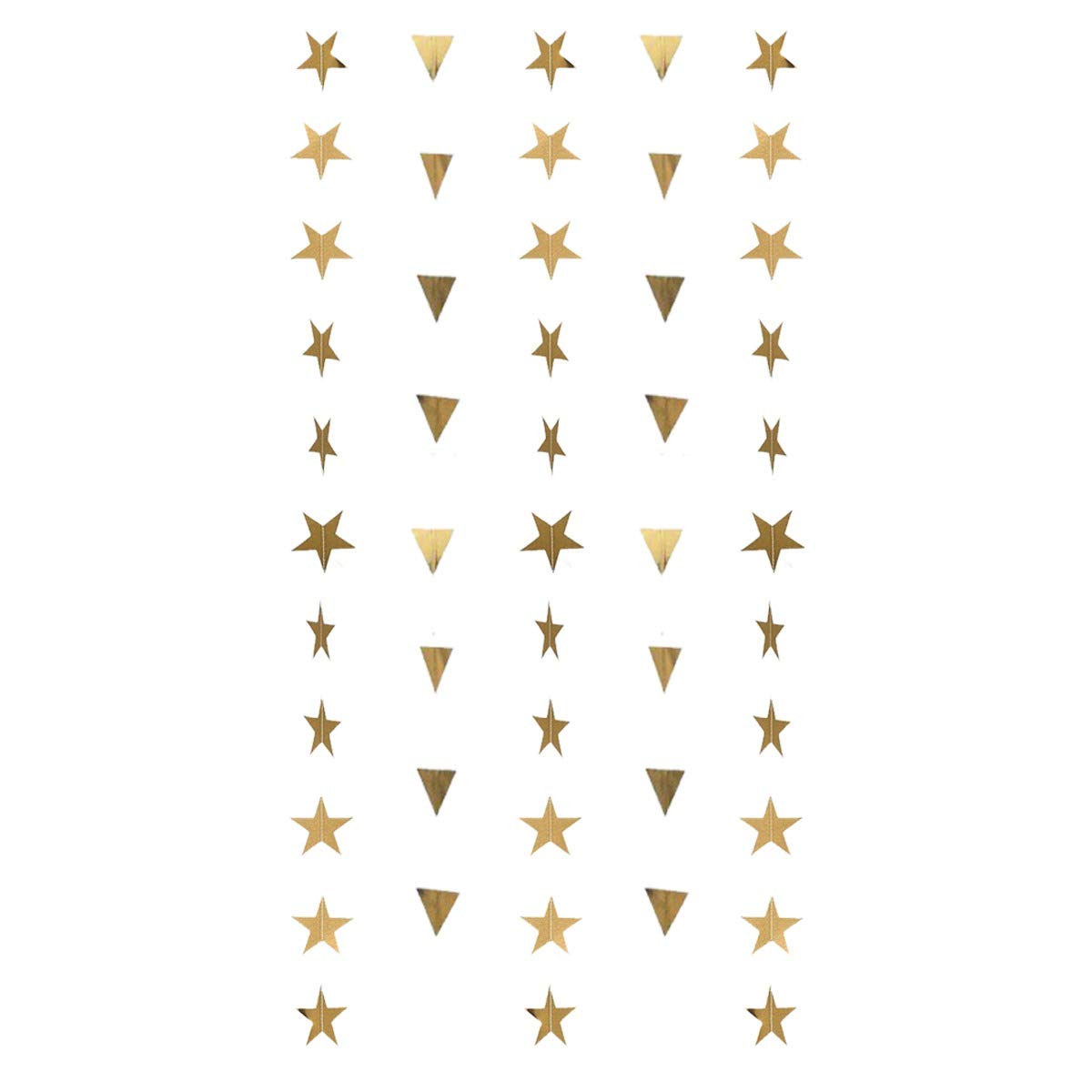 Pop The Party Star and Triangle Paper Garland Banner Hanging Decoration for Christmas Decoration Wedding Birthday Party Holiday Decorations (Pack of 2)