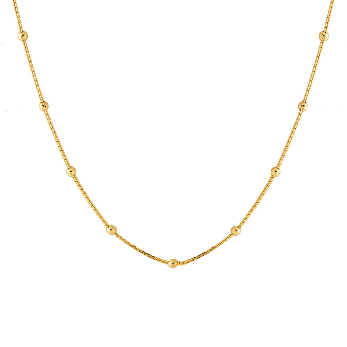 Trendy and fancy elegant design gold plated fisher ball neck chain for men and women-image-43