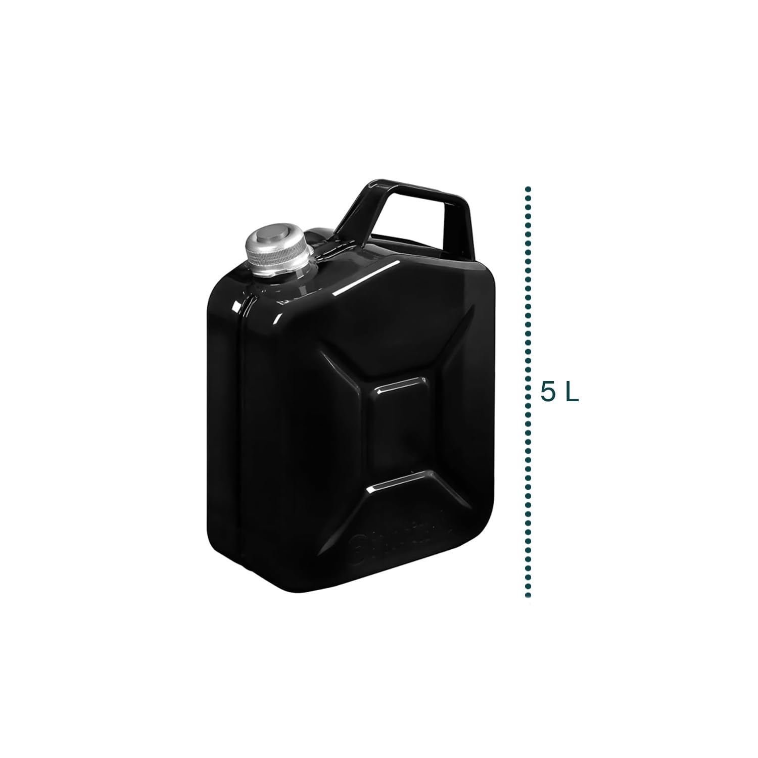 Benzinkanister aus Epoxid-Pulver-Metall, 5 l, mit Magnetverschluss, Stärke 0,9 mm, für Diesel, Benzin und Kerosin