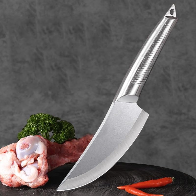 Meat Cleaver,Cleaver Knife Stainless Steel Boning Knife Kitchen Dividing Slaughtering Knife Peeling Kitchen Knife Chef Knife Cooking Tool Meat Cleaver (Color : Style 1)