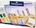 Produktbild FABER-CASTELL 169712 - Aquarellfarben Set, 12 Farbnäpfchen, inkl. Mischpalette und Wassertankpinsel, für Einstiegs- und Hobbykünstler