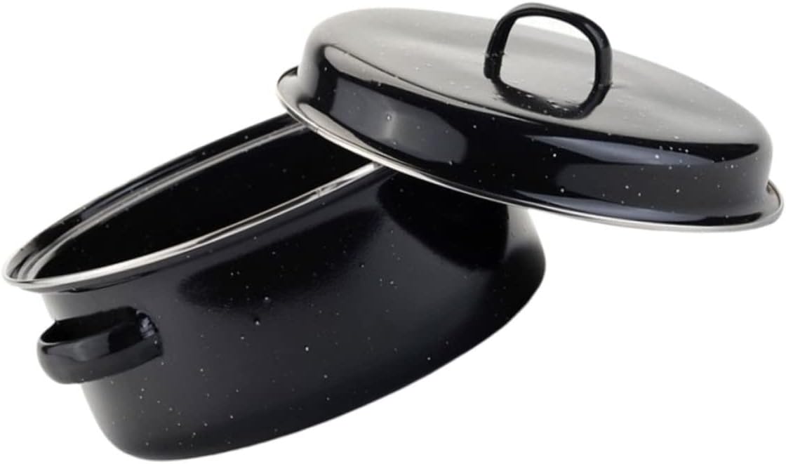 Garneck 1Set Covered Roaster Baking Pan Versatile Sweet Potato Roasting Pot with Nonstick Surface for Home Cooking Camping and Food Stores Easy to Clean and Convenient