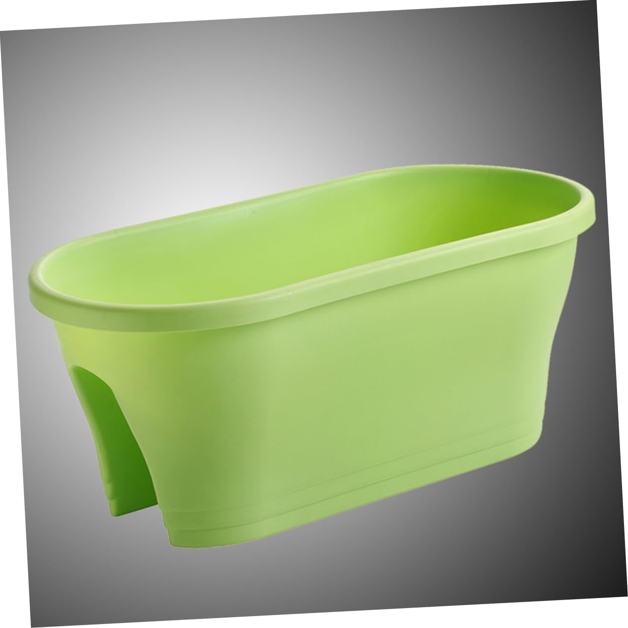 HANABASS Deck Rail Planter Lightweight Plastic Planter for Home and Office Garden Balcony Use Green Versatile Design for Any Handrail Easy Floor Placement No Spills