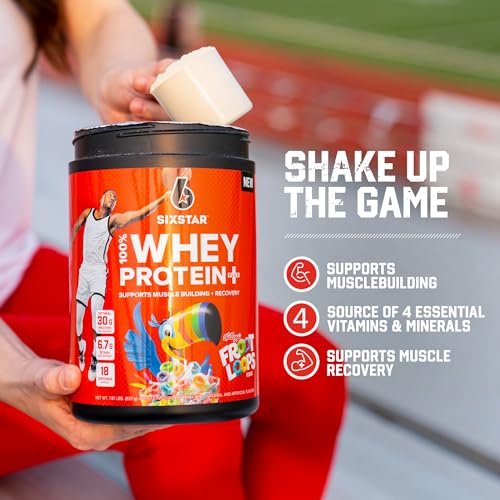 Six Star SST71735 Whey Protein Powder Plus | Muscle Building & Recovery Plus Immune Support | Muscle Builder For Men & Women | Kellogg’S Froot Loops Flavor thumb #4