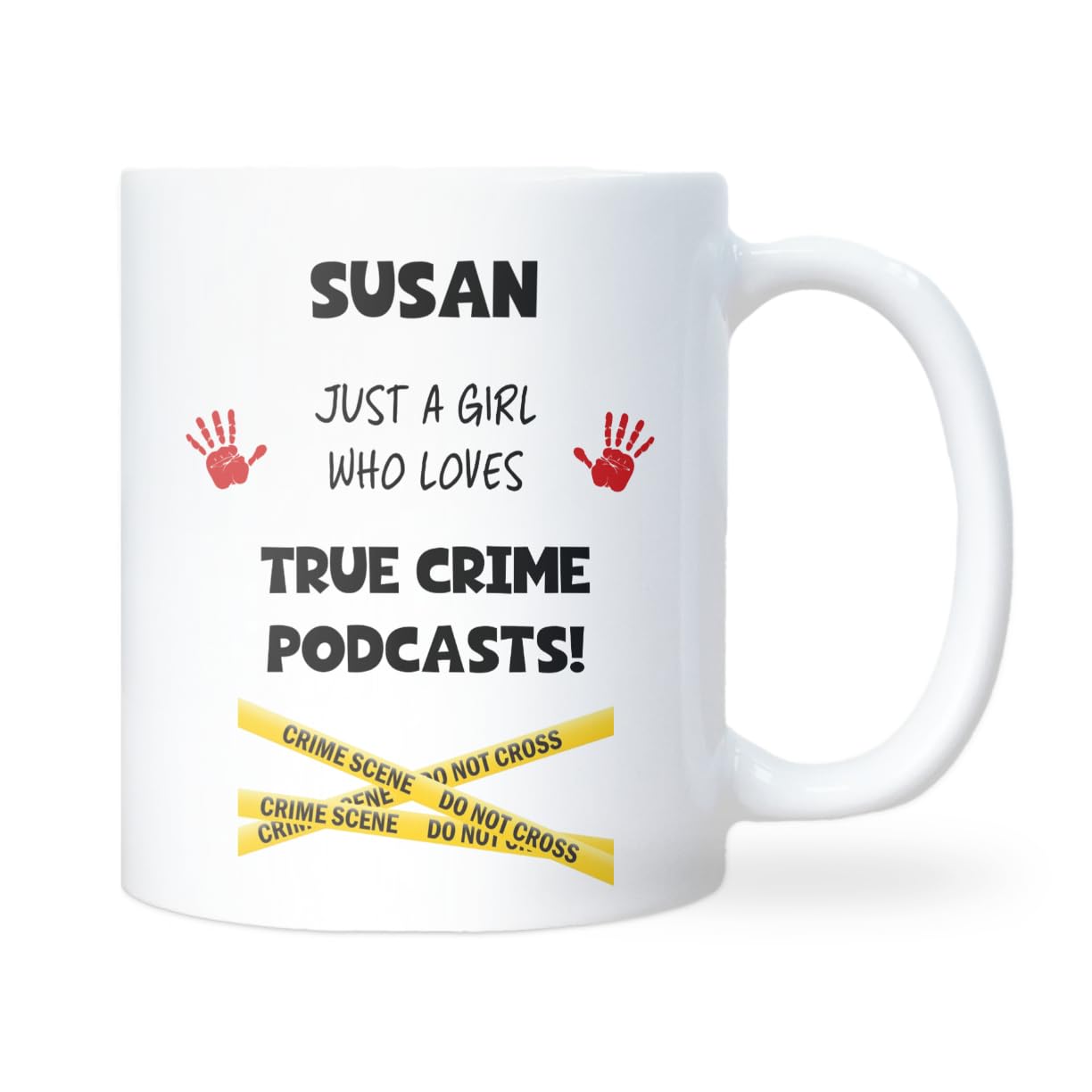 Confidently Quirky - True Crime Podcast Fan White Mug, Funny Gift for True Crime Lovers, Murder Mystery Mug for Her, Secret Santa True Crime Lover Gift, Podcast Gift