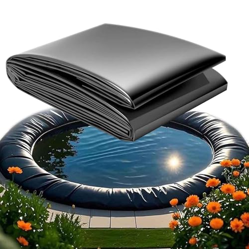 Revestimiento de estanque de polietileno de alta densidad resistente para peces y koi, membrana negra duradera de 5 mm para cascadas de jardín, 3 x 6 m, lámina protectora impermeable