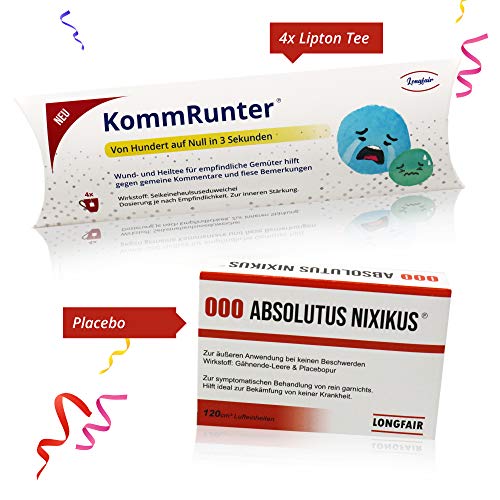 Longfair Geburtstagsgeschenk | Erste Hilfe Set Geschenk-Box, witziger Sanikasten | 9-teilig | Scherzartikel zum Geburtstag (DE)