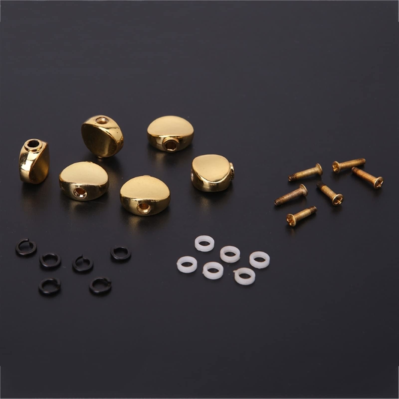 Tuner Mechaniken Knöpfe Gitarren-Stimmwirbel-Zubehör 6-teilige Ersatz-Gitarren-Tuner-Mechanik-Stimmwirbel-Teile (Color : Golden)