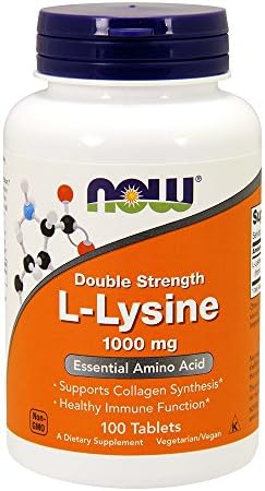 NOW Foods L-lysine 1000mg, 100 Count (Pack of 2)