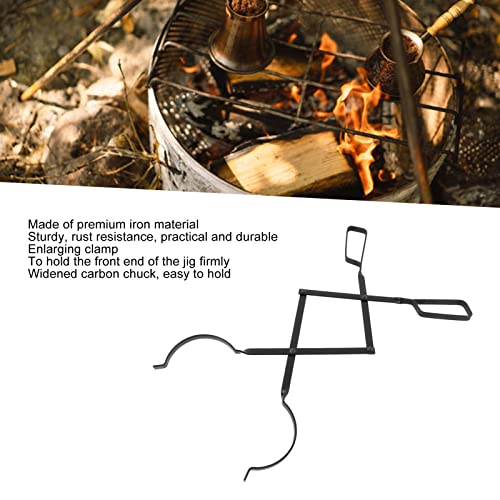 Kamin zange, 26 Zoll Schmiedeeisen Log Grabber Heavy Duty Brennholz Zange, gebogener Bogen Brennholz Grabber Werkzeug Innen Holzscheit zange für Feuerstelle Holzherd – Bild 8