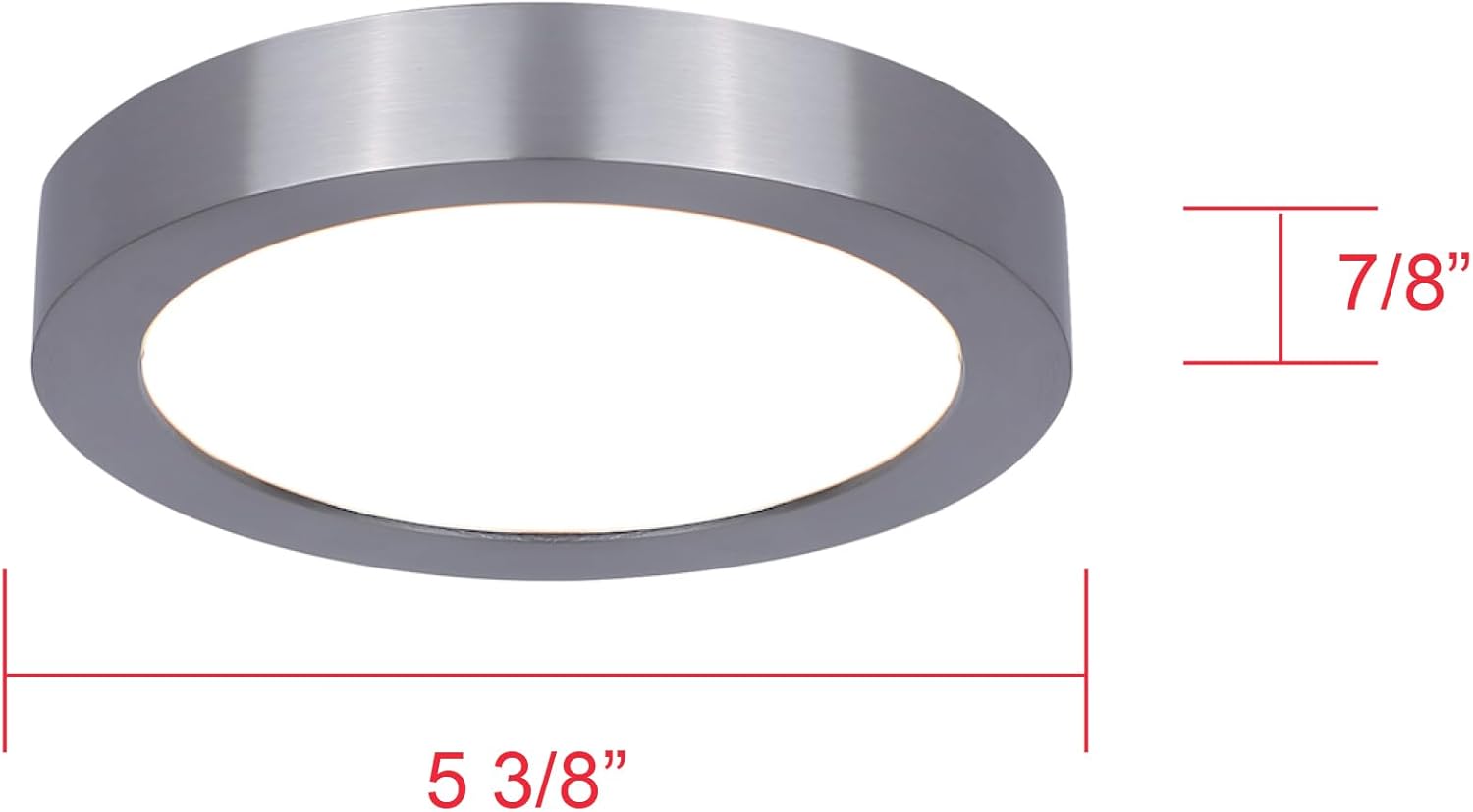 Canarm LED Disk Light, 5-Inch Round Flush Mount, Brushed Nickel, 10W Dimmable with 5CCT Switch, 700 Lumens, 90CRI, 50,000 Hours