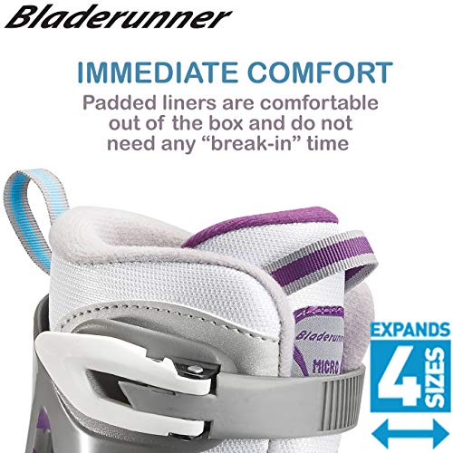 Rollerblade Bladerunner Kids Ice Skates, White/Blue, Size 5-8 #TOP4