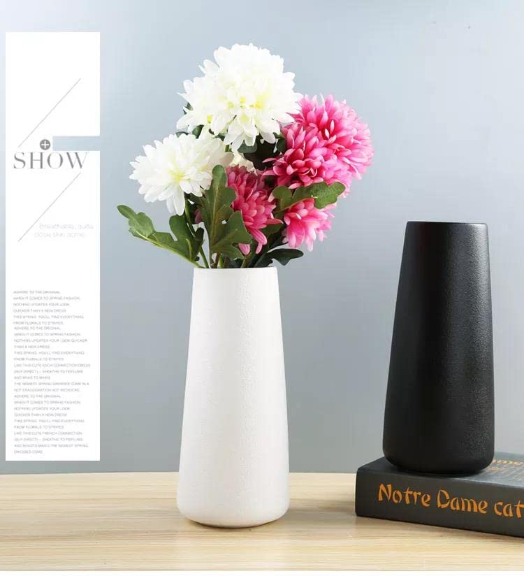 Premium Quality Large Ceramic Vase 9 inche | Flower Vase for Home Decor | Vases for Flowers for Farmhouse Decor, Desk Decor, Modern Decor, Aesthetic Room Decor, Vase for Bohemian Decor, Pampas Vase