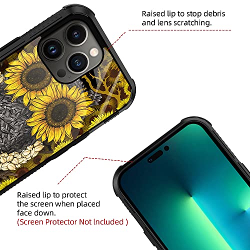 Dahaoguo Iphone 14 Pro Case,Sunflower Owl Pattern Iphone 14 Pro Cases [Anti-Scratch] Soft Tpu Shockproof Military Grade Case For Iphone 14 Pro（6.1Inch）-2022 Sunflower Owl #TOP3