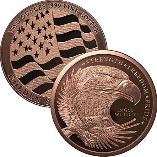 2 oz .999 Pure Copper Medallion (Eagle - Strength, Freedom, Pride)
