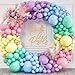 ALL-IN-1 Pastel Balloon Arch Kit for Pastel Party Decorations – Easter Spring Rainbow Party Balloons for Birthday, Baby Shower Decorations - Pastels Balloon Arch Kit with Mixed Sizes Rainbow Balloons