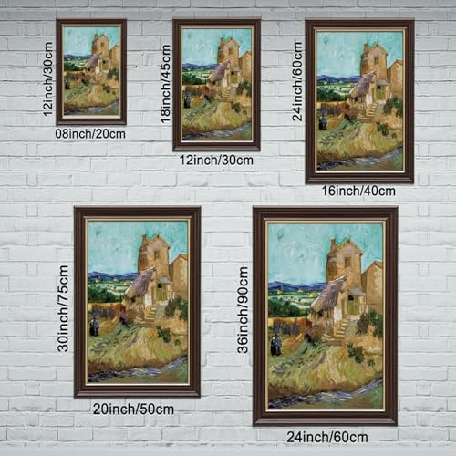 Impression sur toile The Old Mill Van Gogh cadre 41x61 cm