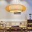 Lustre Suspension Bambou Naturel - Abat-Jour Rotin Tressé, E27, Hauteur Réglable