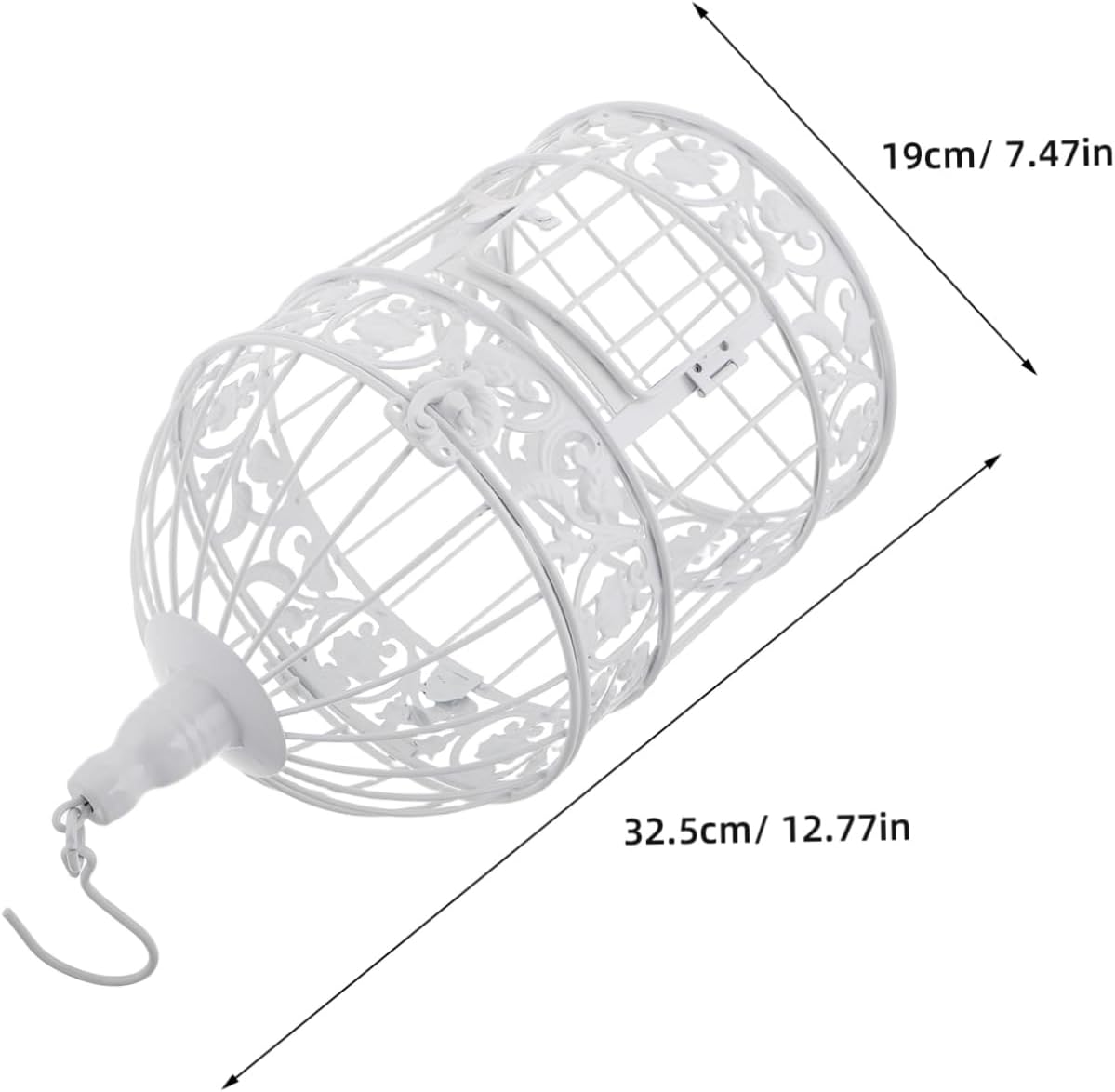 Small Decorative Birdcage Elegant European Design for Weddings Events Versatile Indoor Carrier Rustic Centerpiece Photography Prop Height