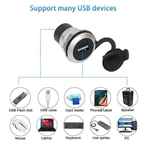 Adaptador USB3.0 panel macho a macho para montaje fijo miniatura 7
