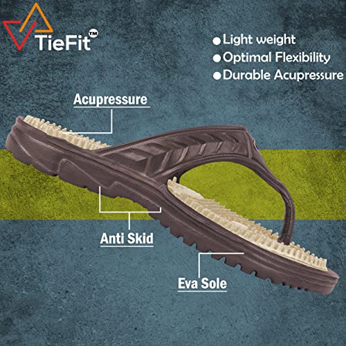 Image of TieFit Men's Accupressure Non-Slip Slipper Flip & Flop