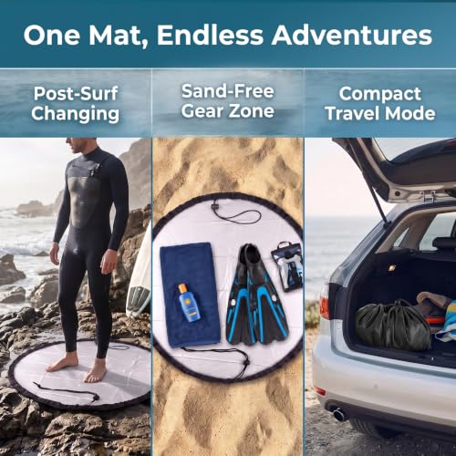 Bolsa de playa para equipo de buceo - Tapete para cambiarse el traje de neopreno miniatura 6