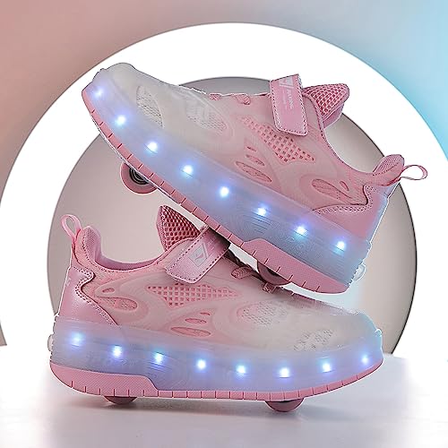 Image of Ylllu Kids LED Roller Skate Shoes with Wheel Light up Roller Shoes Gift for Girls Boys Children