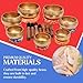 Tibetan Singing Bowl Set - Authentic Cuencos Tibetanos for Sound Healing, Meditation & Chakra Balancing - Includes Cushion, Mallet-Unique Spiritual Gifts for Women and Men (7 Chakra Hand Hammered Set)