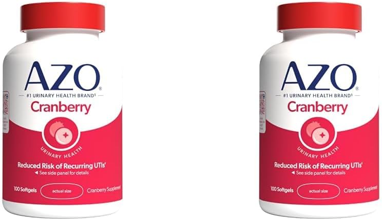 Cranberry Urinary Tract Health Supplement, 1 Serving : 1 Glass of Cranberry Juice, Sugar Free Cranberry Pills, Non-GMO, 3 Month Supply, 100 Softgels (Pack of 2)