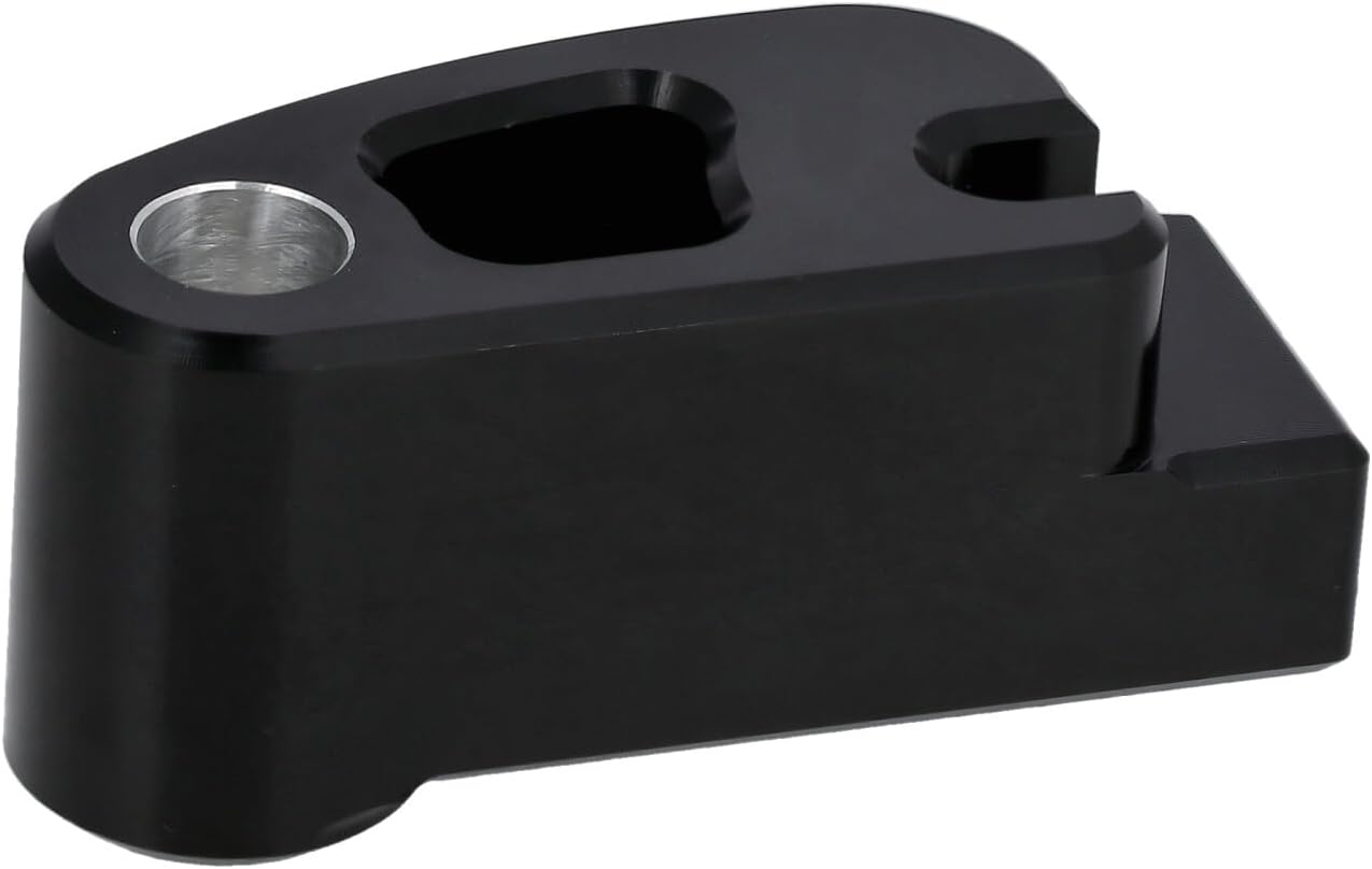AKF CNC element dystansowy, uchwyt hamulca piasta tylna, czarna anodowana - do Simson S51, S50, SR50, Schwalbe KR51, SR4